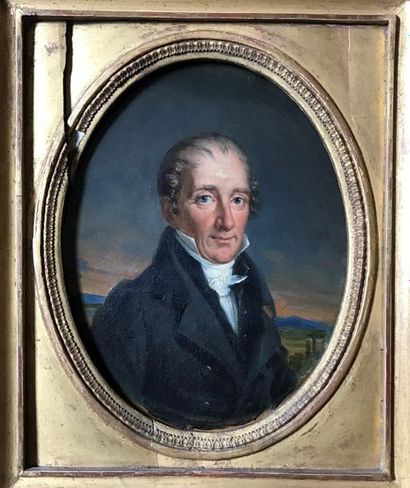 D'après Louis Léopold BOILLY:

PORTRAIT D'HOMME.
Huile...