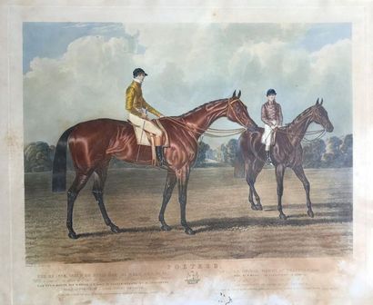 Suite de six gravures anglaises de chasse...