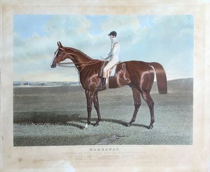 Suite de six gravures anglaises de chasse...