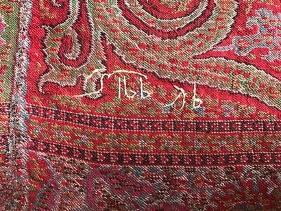 Cashmere shawl from Lyon with palm decoration...