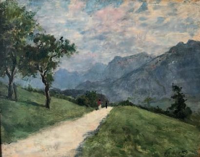 Paul MATTEY (1844-1929).

PAYSAGE DE MONTAGNE...