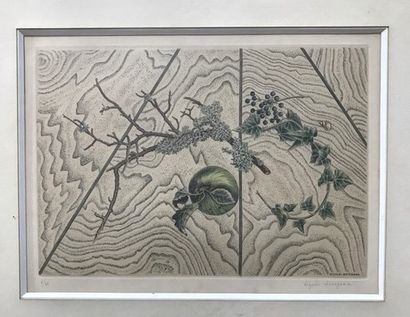 Kiyoshi HASEGAWA (1891-1980):

SUR LA TABLE.
Gravure...