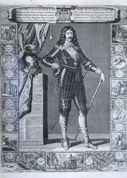 Suite of five engravings in black: Louis...
