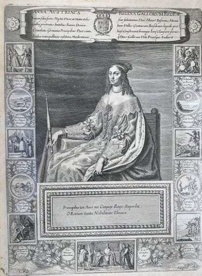 Suite of five engravings in black: Louis...