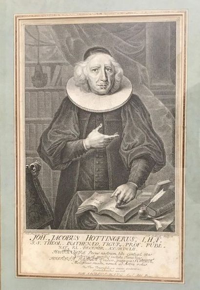 Engraving in black:
Portrait of JOH. JACOBUS...