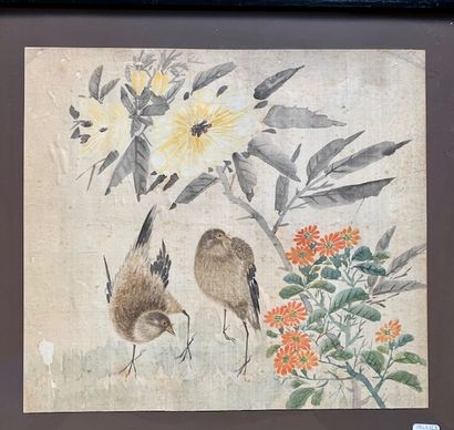 CHINE. École du XIXème siècle:
PERDRIX ET...