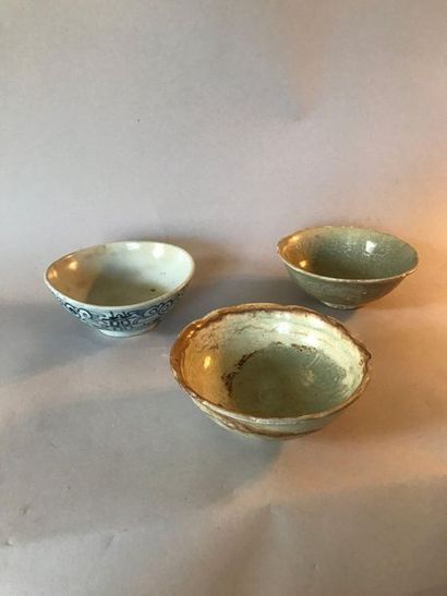 Bol en porcelaine à décor en bleu et blanc.Haut.:...