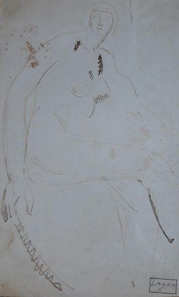 Celso LAGAR (1891-1966):
-NU DEBOUT DEVANT...