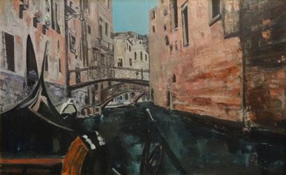 CAMIO (XXème siècle):
CANAL À VENISE.
Huile...