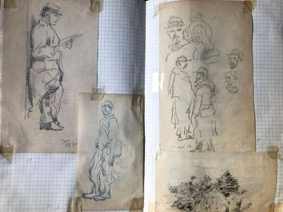 René THOMSEN (1897-1976):
Carnet à dessins,...
