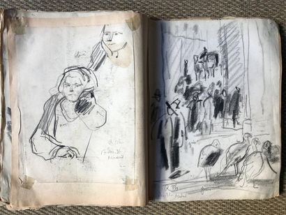 René THOMSEN (1897-1976):
Carnet à dessins,...