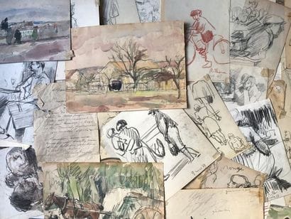 René THOMSEN (1897-1976):
Carton à dessins...