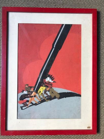 École MODERNE:
LE STYLO A PLUME.
Gouache...