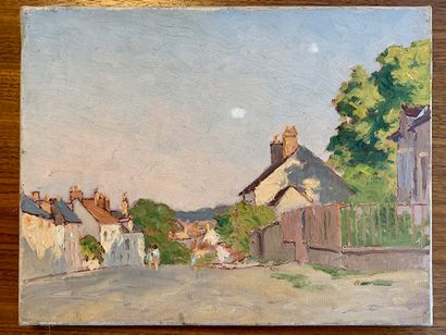 Ecole FRANCAISE du XXème siècle:
RUE DE VILLAGE...