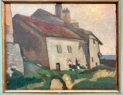 Jean-Denis MALCLES (1912-2002):
MAISONS.Huile...