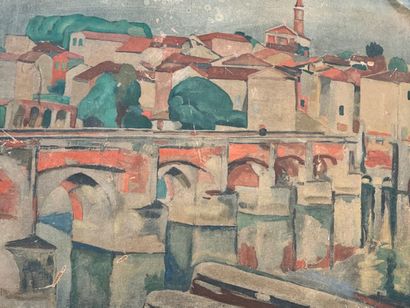François DESNOYER (1894-1972):
VUE DE VILLE...