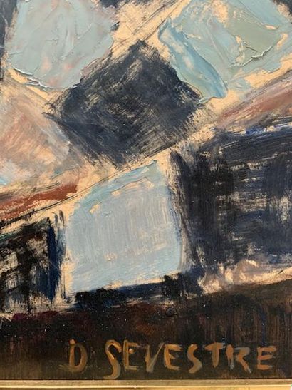 D. SEVESTRE:
COMPOSITION (NATURE MORTE).
Huile...