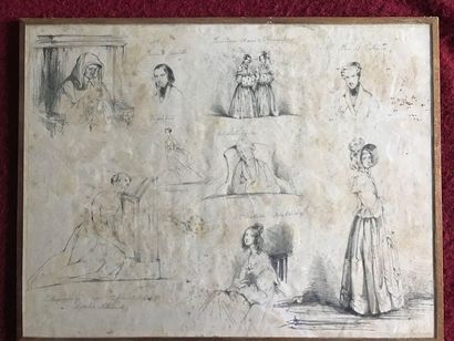 Batch of engravings: Henry de Bourbon, Academy...