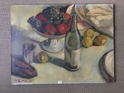 Paule QUILLIEN:
STILL LIFE WITH A BOTTLE...