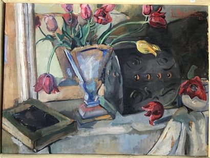 Paule QUILLIEN:
STILL LIFE WITH A BOUQUET...