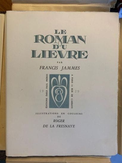 JAMMES Francis.
The Hare Novel. Paris, ed....