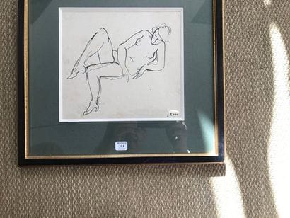 Micao KONO (1876 -1956):
MODÈLE ALLONGÉ.
Encre...