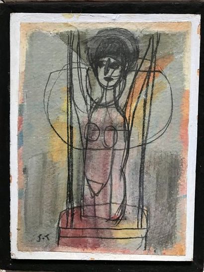 Ecole FRANCAISE du XXème siècle:
MODÈLE.
Crayon...
