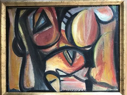 Jack BLANCHET (XXème siècle):
COMPOSITION.
Huile...