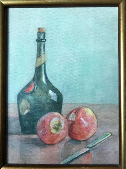 École MODERNE:
NATURE MORTE.
Aquarelle.
33...