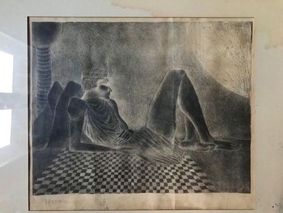 Deux gravures: MÈRE ET ENFANT - EPHÈBE GREC...