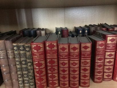 Set of bound books, some in series.