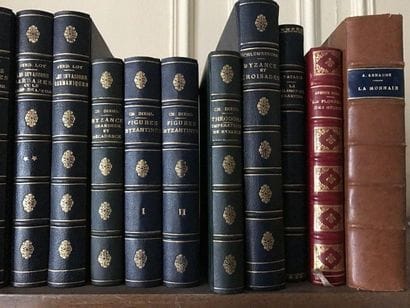 Set of bound books, some in series.
