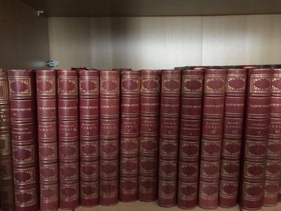 Set of bound books, some in series.