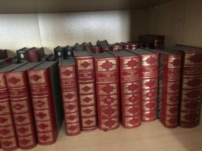 Set of bound books, some in series.