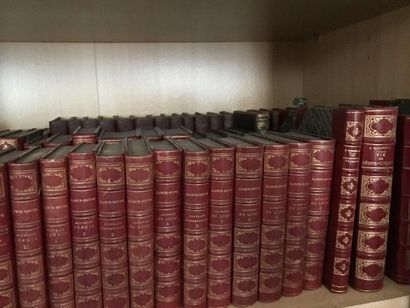Set of bound books, some in series.