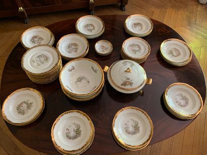 White porcelain dinner service part with...