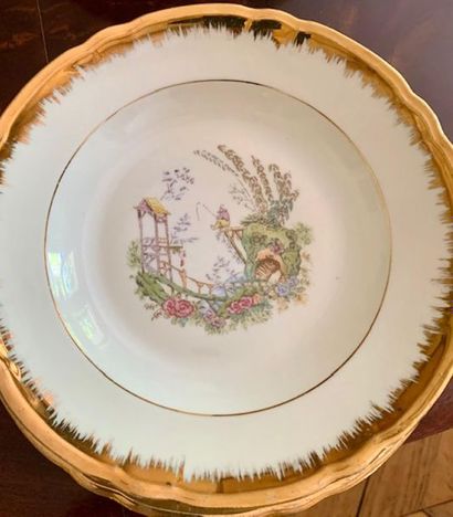 White porcelain dinner service part with...