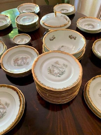 White porcelain dinner service part with...