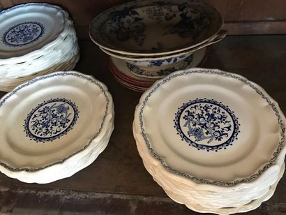 Gien.
Earthenware dinner service part, with...