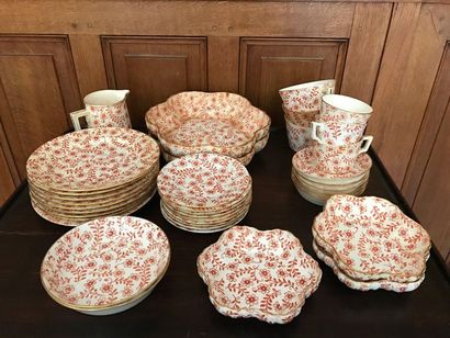 MINTON earthenware tea and cake servers decorated...