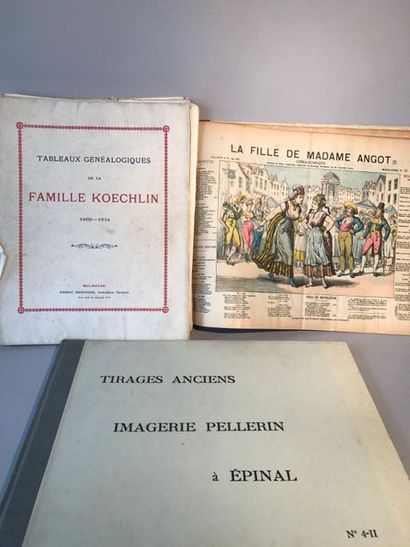 Two albums containing old prints of Pellerin...