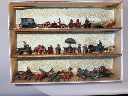 Miniature lead figurines about military and...