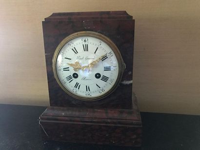 Small terminal clock in griotte marble, the...