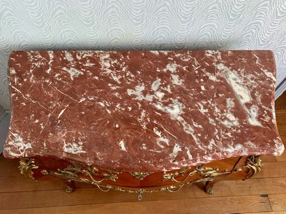 Veneer chest of drawers, curved on all sides,...