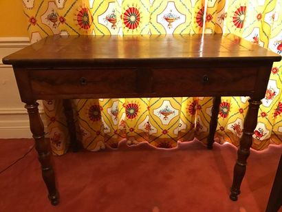 Small desk in mahogany and mahogany veneer....