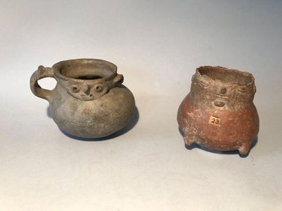 Set of two small vases, probably shamanic,...