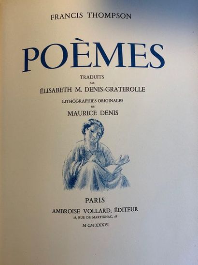 THOMPSON (Francis).
Poems. Translated by...