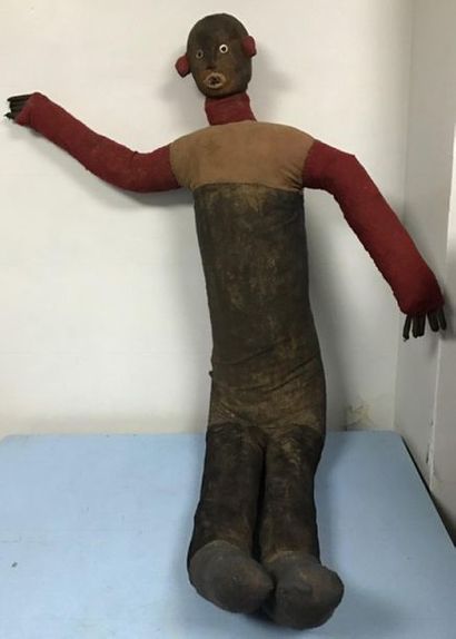 Funeral mannequin made of canvas and coloured...