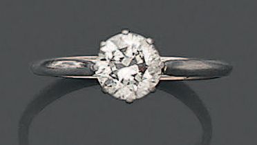 Bague en platine et or jaune 18K (750), sertie...