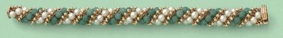 Bracelet TWIST en or jaune 18K (750), formé...